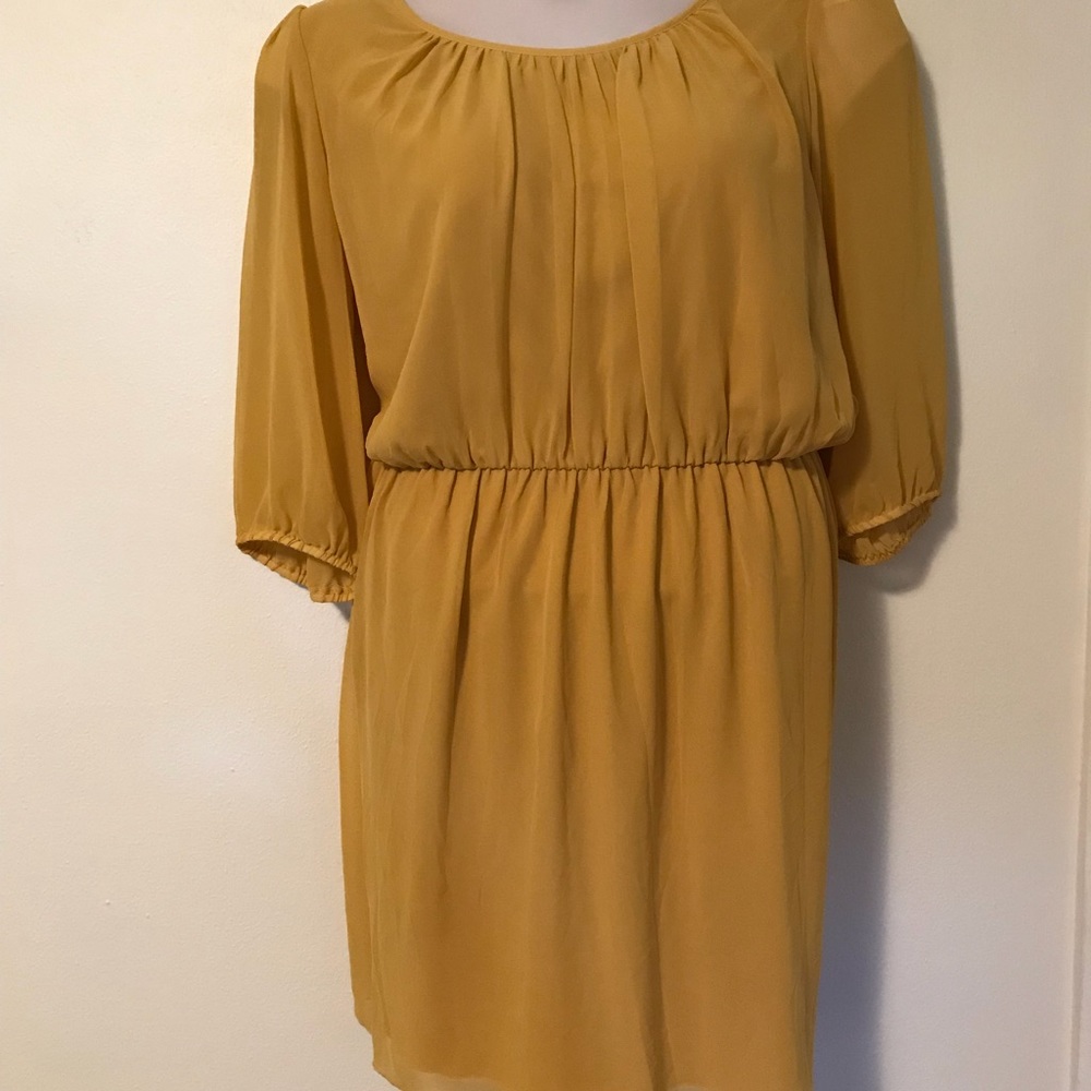 Mustard yellow cute dress